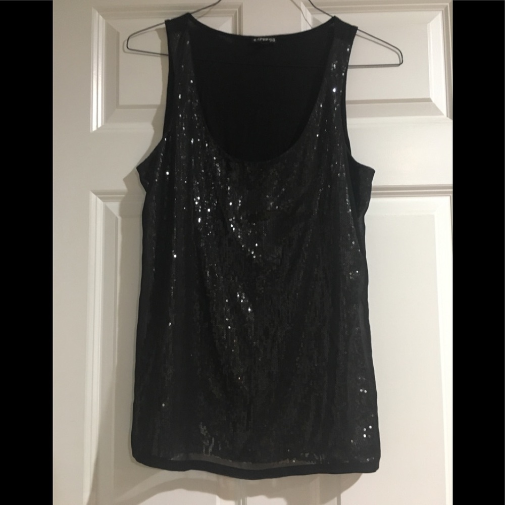 COPY - Express black sequin tank